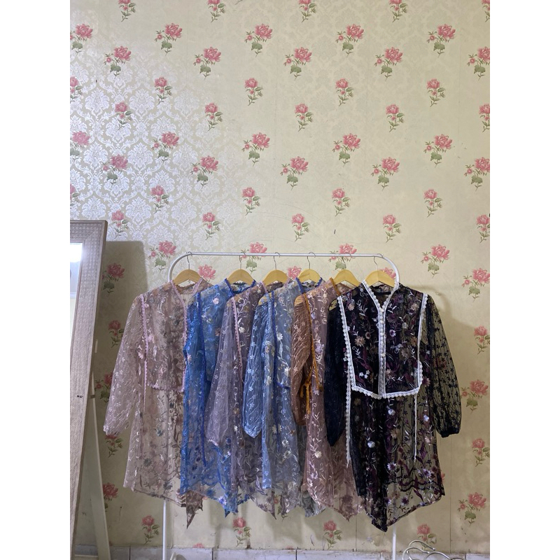 Kiara outer brokat / outer brokat makassar / baju pesta outer