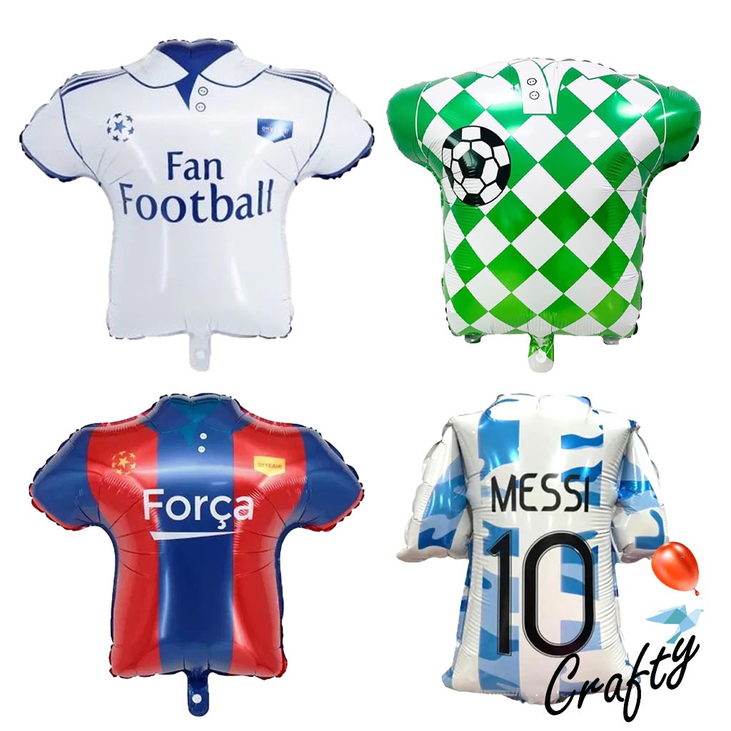 Balon Foil JERSEY BAJU BOLA Dekorasi Hiasan Acara Pesta