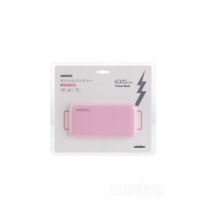 Miniso 6000mAh Power Bank Pink / power bank