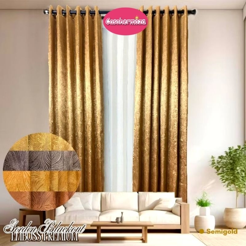 Gorden Blackout Embos Premium / Tirai gorden minimalis