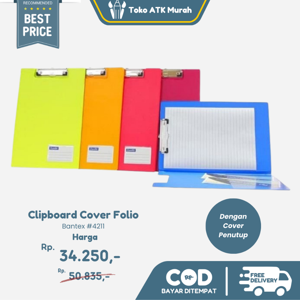 Bantex Clipboard With Cover Folio #4211