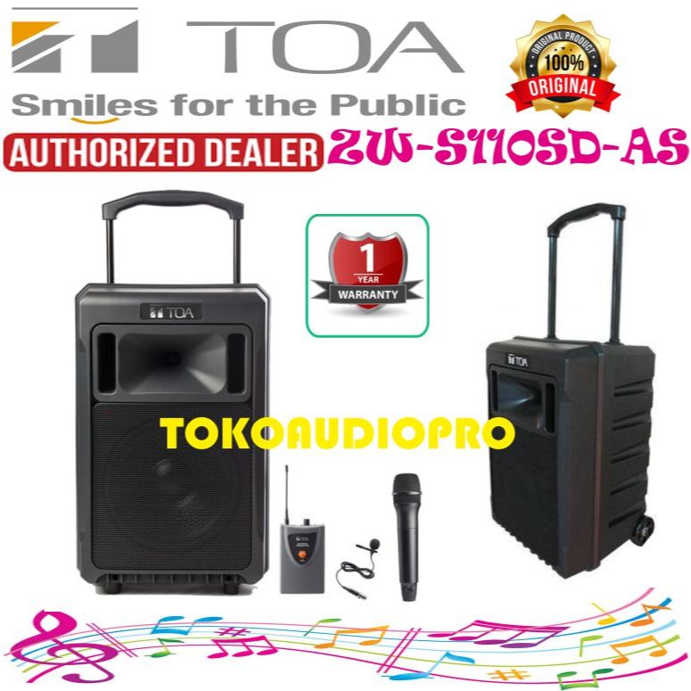 Speaker Toa ZWS110SD-AS Portable Amplifier Toa ZWS-110SD-AS  Toa ZW-S110SD-As Speaker Portable Wirel