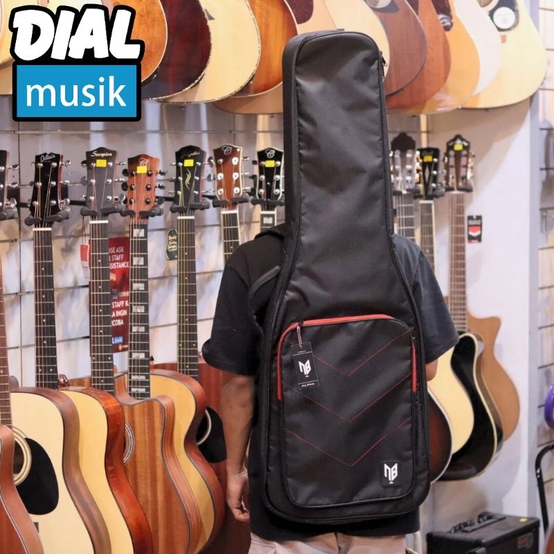 NB Alpha Gigbag Gitar Elektrik Black - Gigbag Gitar Elektrik Hitam