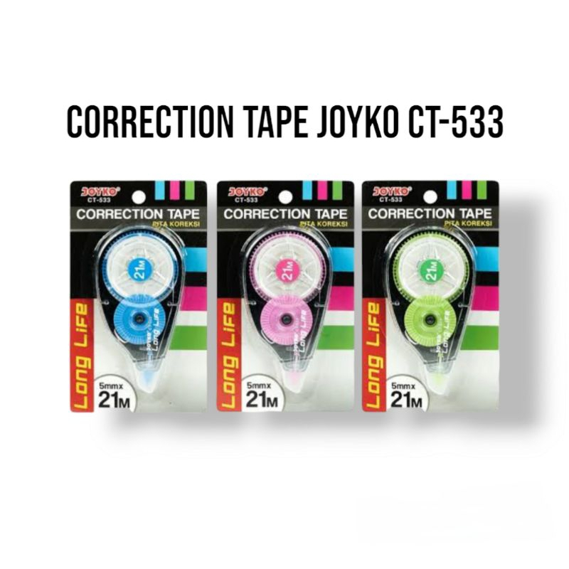 

Tip-Ex Roll / Pita Koreksi / Correction Tape JOYKO CT-533 21M
