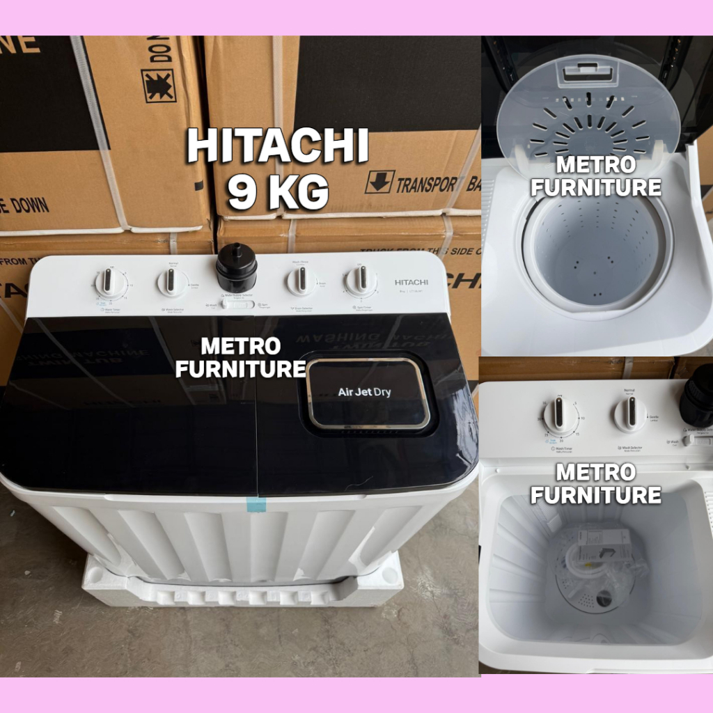 MESIN CUCI HITACHI 2 TABUNG LTT 09 JWT MESIN CUCI HITACHI 9 KG FREE ONGKIR SERANG KOTA