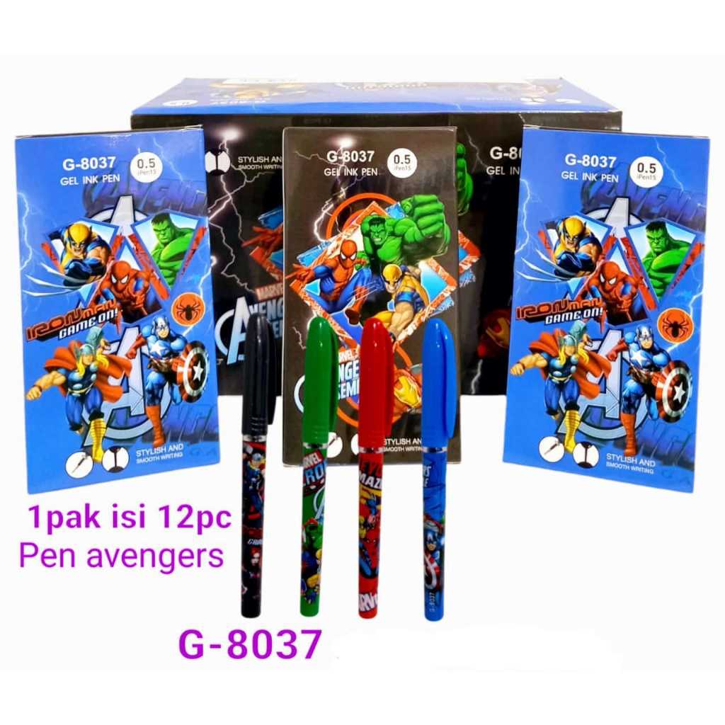 

ATK BULPEN GEL KARAKTER SUPER HERO 12PCS (G-8037)