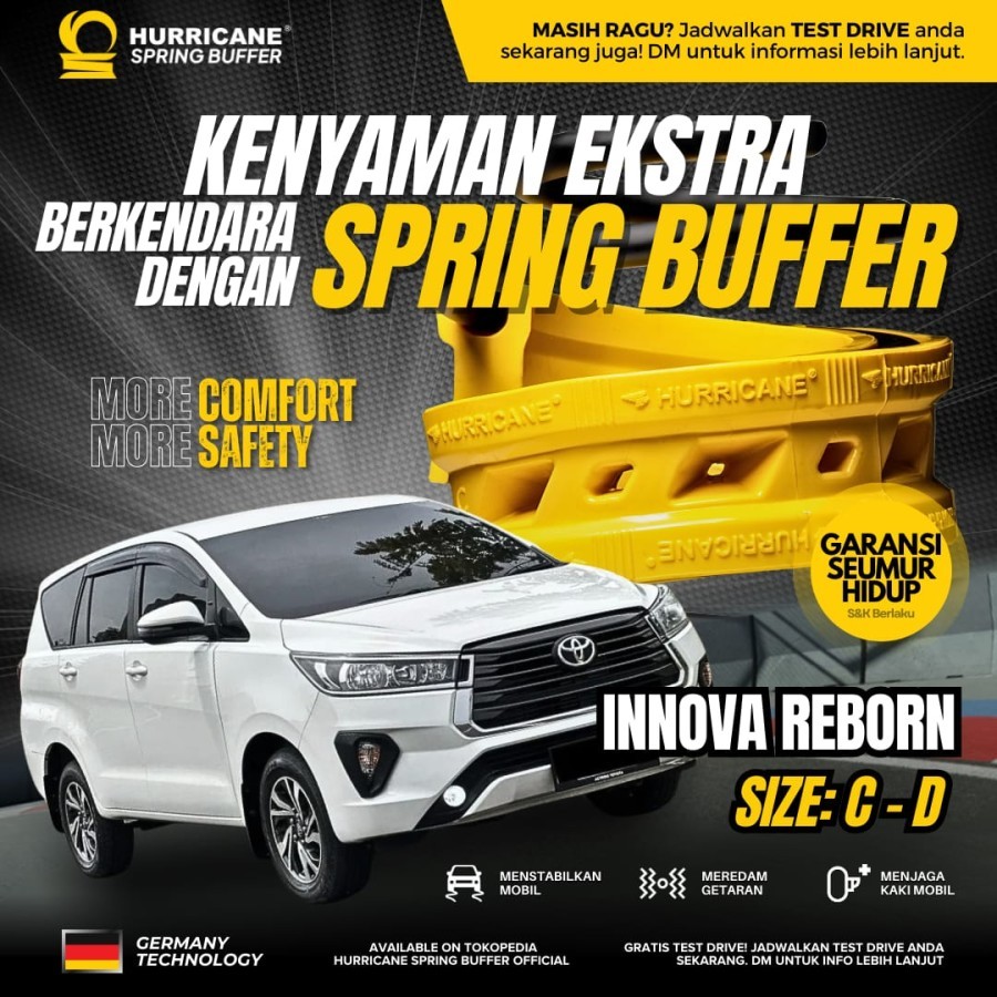 DAMPER SHOCK MOBIL HURRICANE BUFFER MOBIL INNOVA REBORN