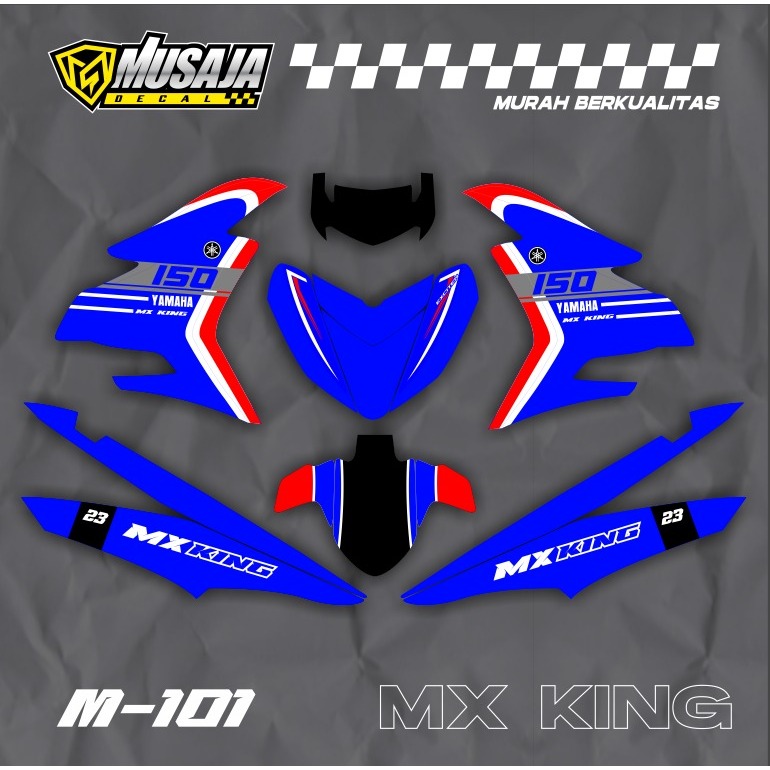 Decal mx king full body biru putih merah road race