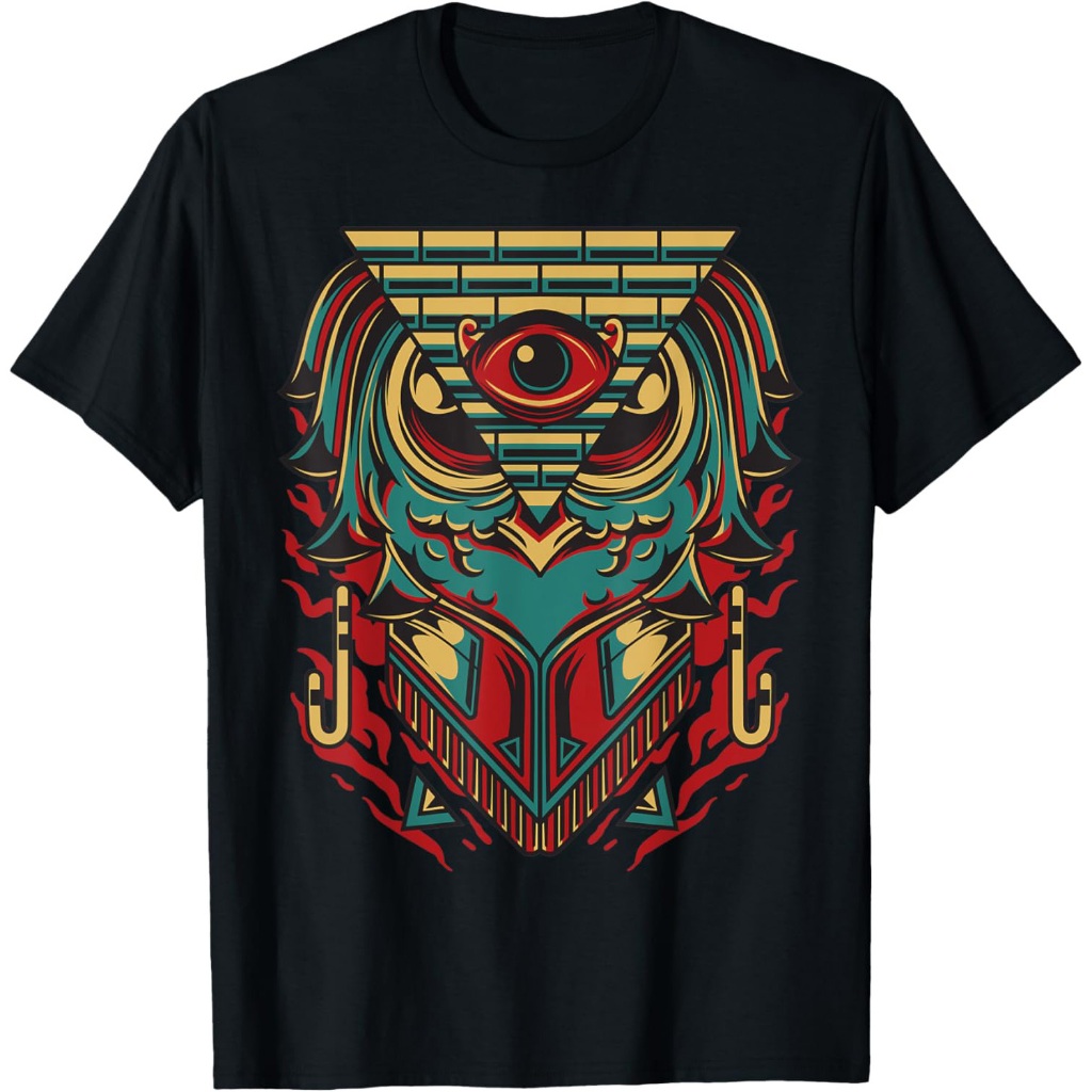 All Seeing Eye Owl - The Eye of Ra Ancient Egyptian Symbol T-Shirt