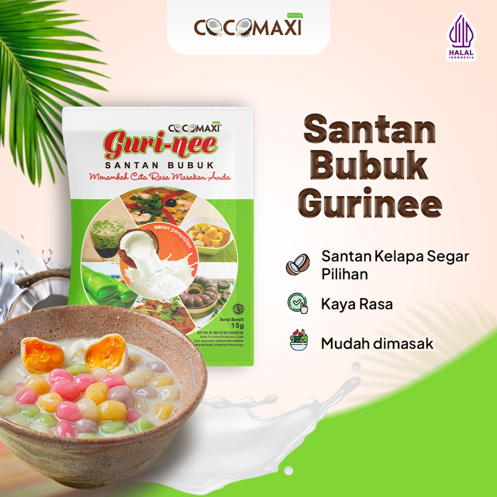 

COCOMAXI Santan Bubuk GURINEE 15 Gram