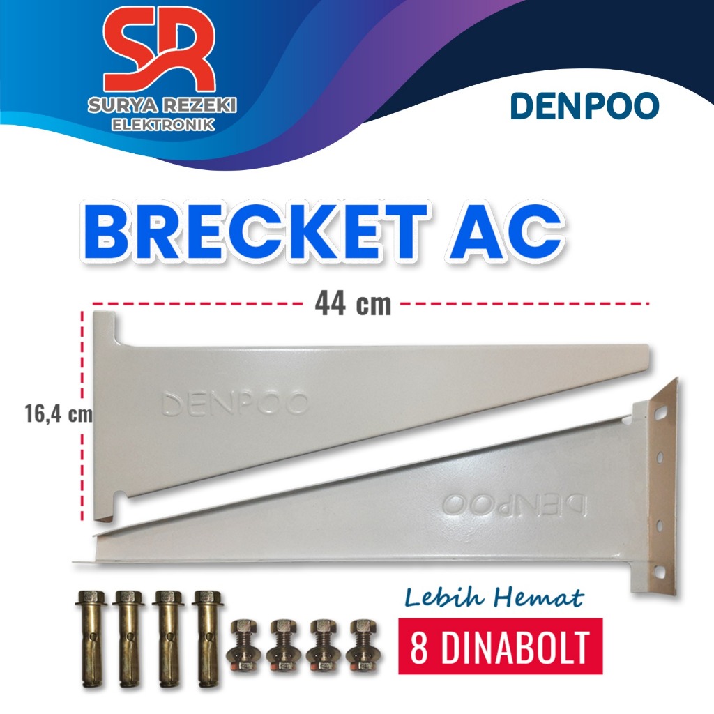 Denpoo Bracket AC Outdoor 1/2 PK, 3/4 PK sampai 1 PK / Dudukan AC Outdoor Tebal