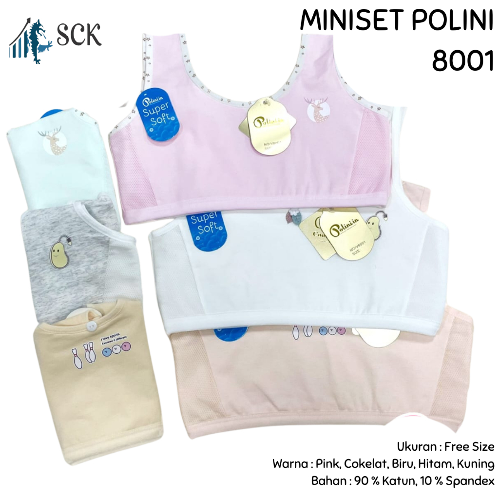 [ISI 3] MINISET POLINI  8001  / BH POLINI  Remaja / Pakaian Dalam Wanita BH - SCK