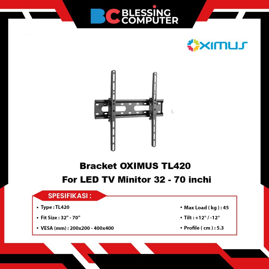Bracket OXIMUS TL420 For LED TV Minitor 32 - 70 inchi - Black