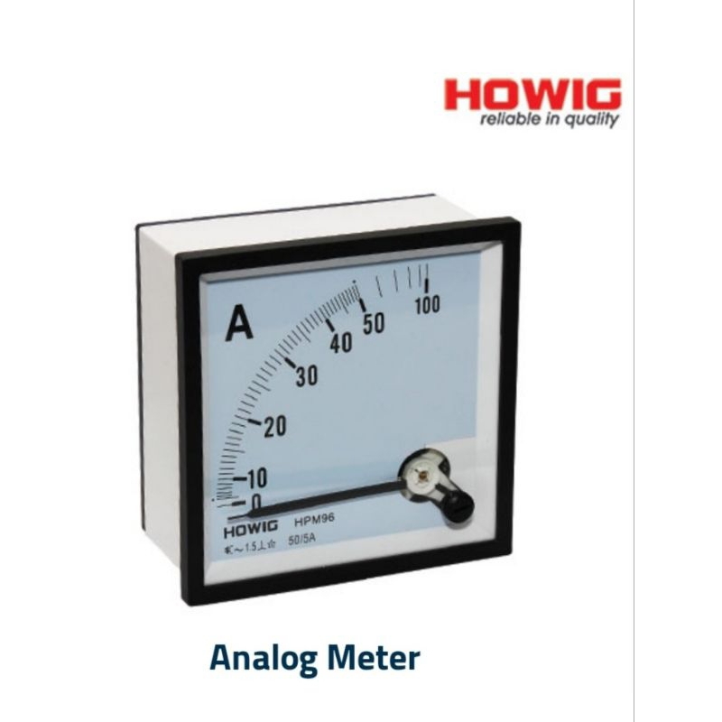 Analog Amper meter HPM 96 / CT... Merk Howig