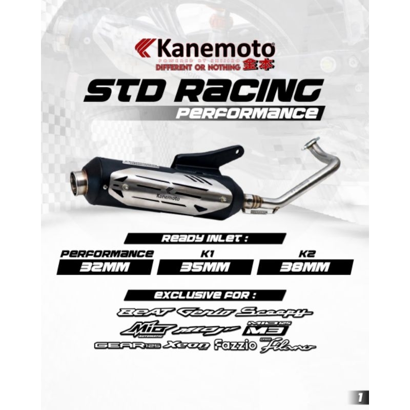 KNALPOT STANDAR RACING KANEMOTO RACING.. BEAT KARBU/FI/SCOOPY KARBU/FI/VARIO 110 KARBU/FI/GENIO/PRES
