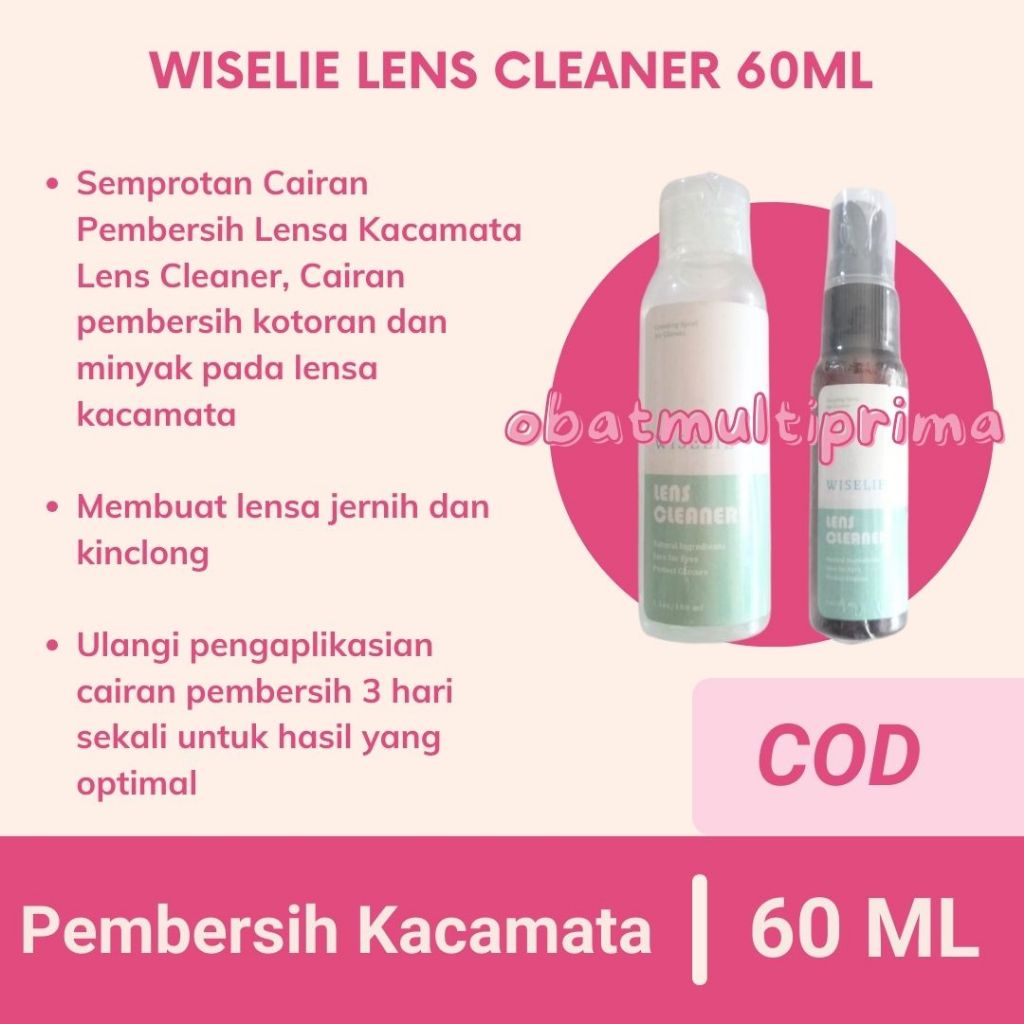 Wiselie Lens Cleaner / Cairan Pembersih Lensa Kacamata / Anti Debu Embun Uap / Layar HP Gadget