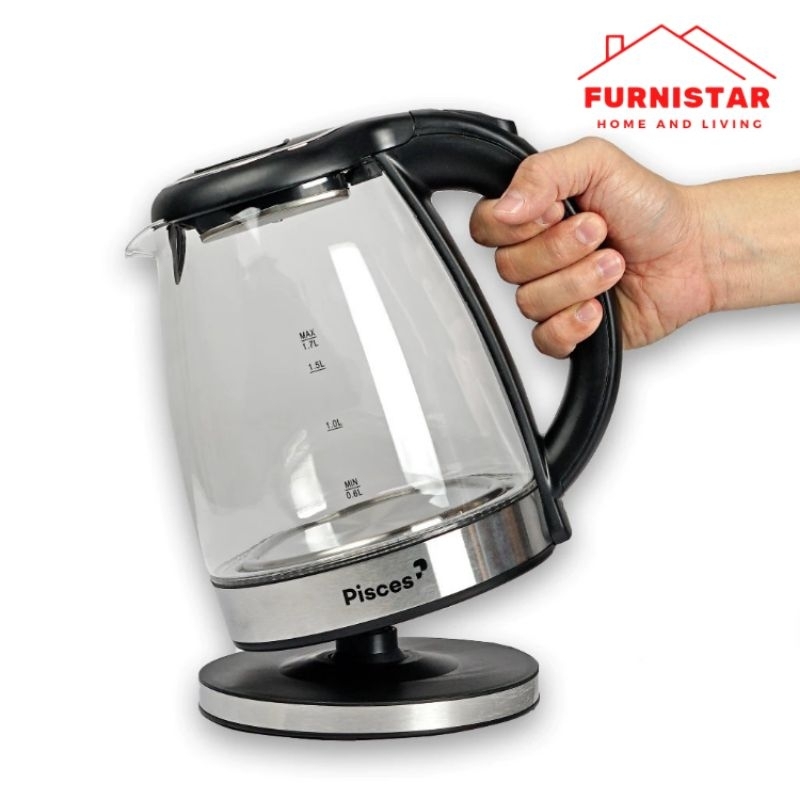 KETTLE LISTRIK PISCES KACA PK 171 GS TEKO LISTRIK