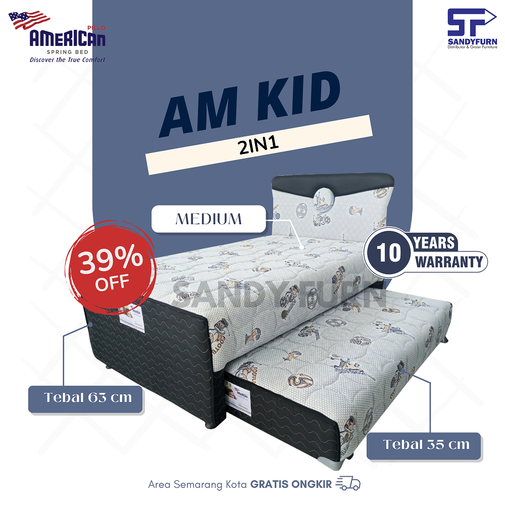 American Pillo Springbed Sorong AM KIDS 2in1