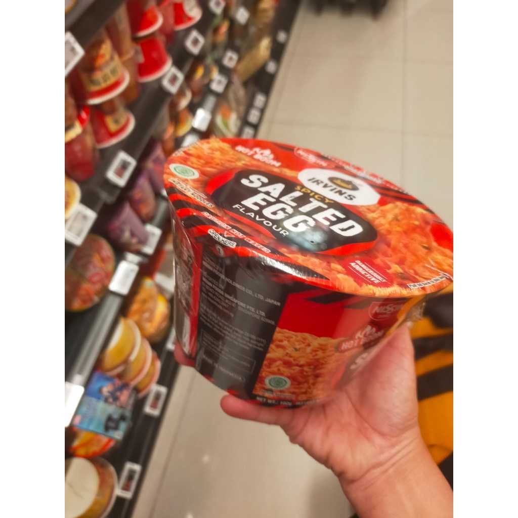 

Ready Stock Snack Irvins Spicy Salted Egg Hot Boom Instant Noodle Jastip SG Original Murah