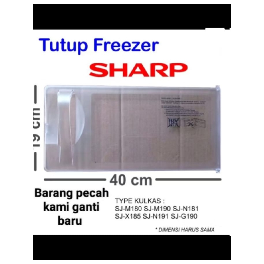 ORIGINAL TUTUP FREEZER PINTU FREEZER KULKAS SHARP 1 PINTU BUKAAN KESAMPING