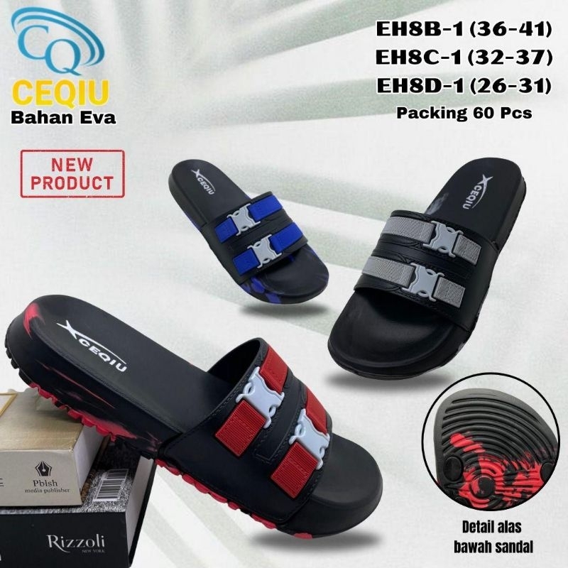 CEQIU Sandal Anak Laki-laki Karet Ringan