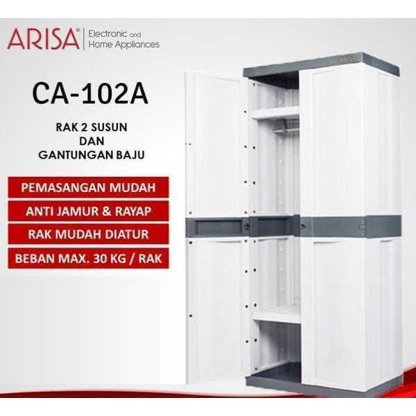 ARISA CA-102A Luxury Rak Susun dan Gantungan Baju ARISA CA-102A Lemari Plastik Serbaguna/Arisa CA-10