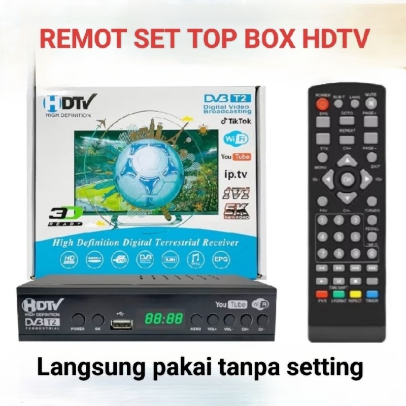 remote stb HDTV remot pengganti set top box hd tv DVB T2 murah