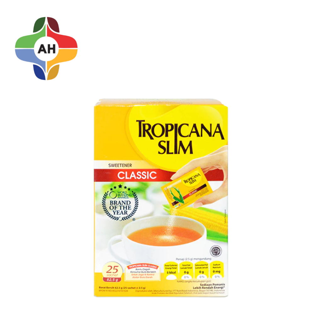 

Tropicana Slim Classic 25 Sachet - Pemanis Alami Rendah Kalori / Apotek Hutama