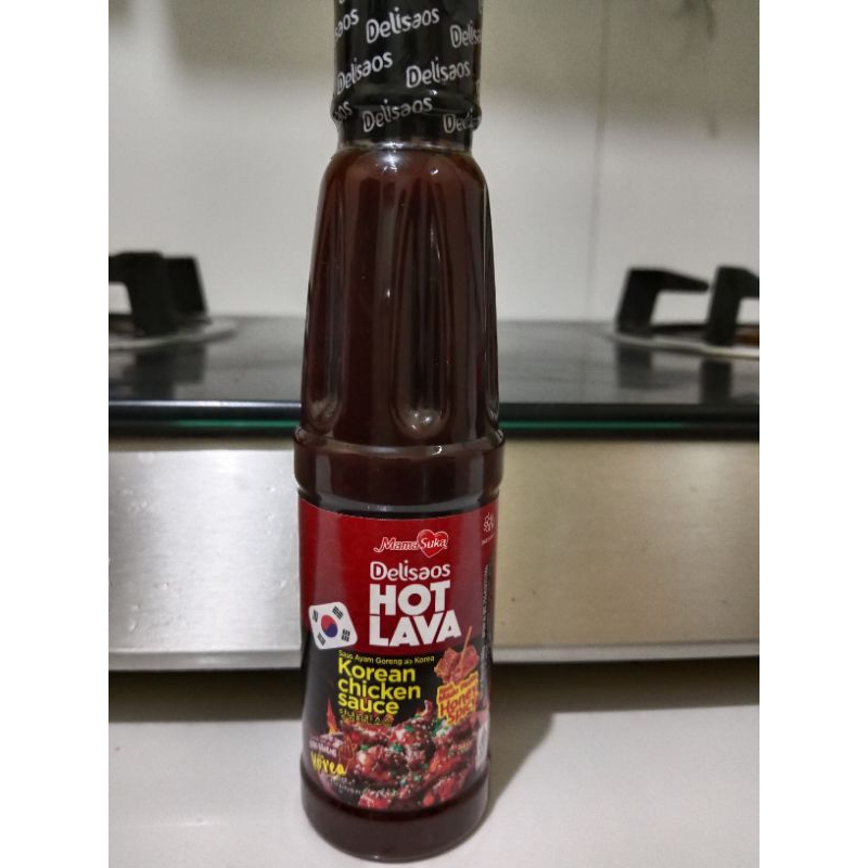 

Delisaos Hot Lava Korean Chicken Sauce Rasa Madu Pedas Kemasan Botol 160 Gram