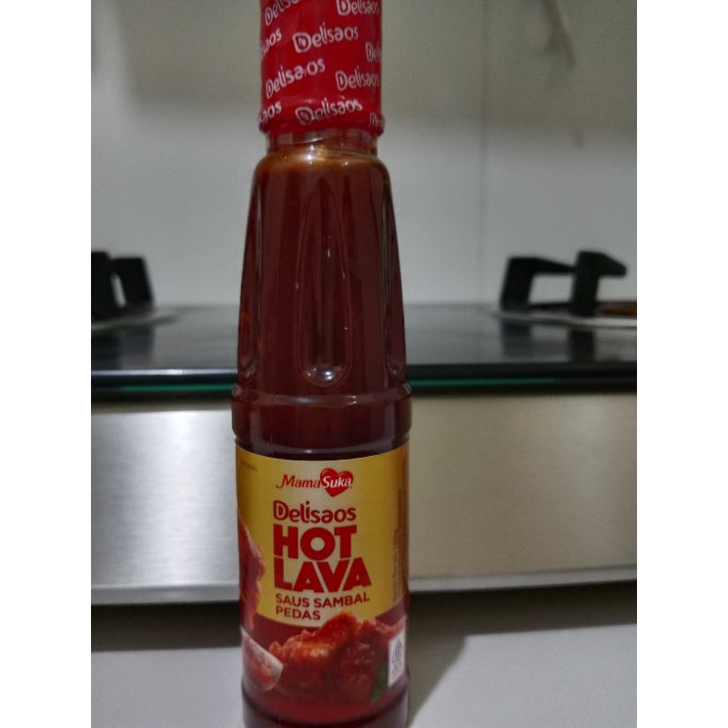 

Delisaos Hot Lava Saus Sambal Pedas Kemasan Botol 160 Gram