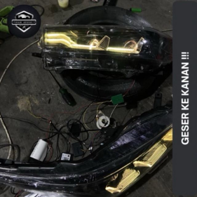 Custom Biled Double Projector 210+ mode Headlamp Lampu Depan Mobil Toyota Innova Type G/Q/V/Venturer