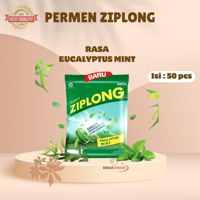 

Permen Ziplong Eucalyptus Mint 50 Butir - Permen Pereda Tenggorokan