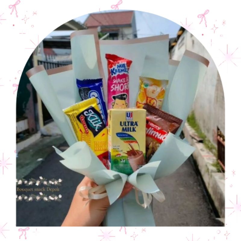

Buket Snack Susu Small | Bouquet wisuda | hampers lebaran | hadiah ulang tahun | gift
