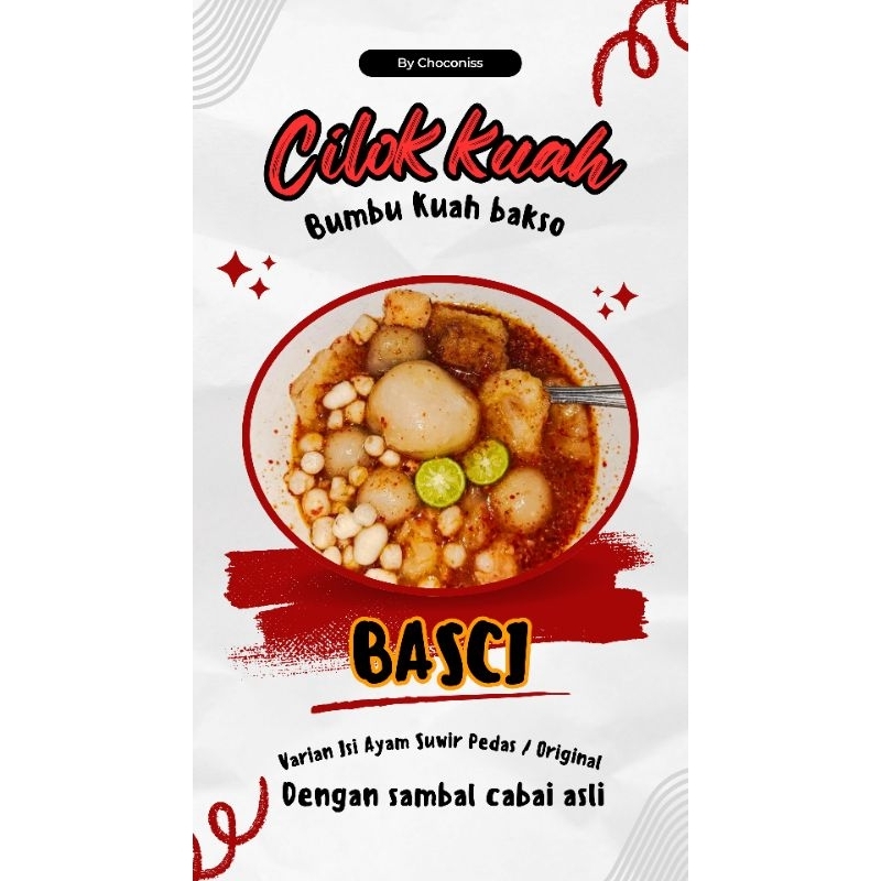 

BASCI | BOCI | BAKSO ACI | Cilok Kuah Bumbu Baso Isi Ayam Suwir Murah nikmat