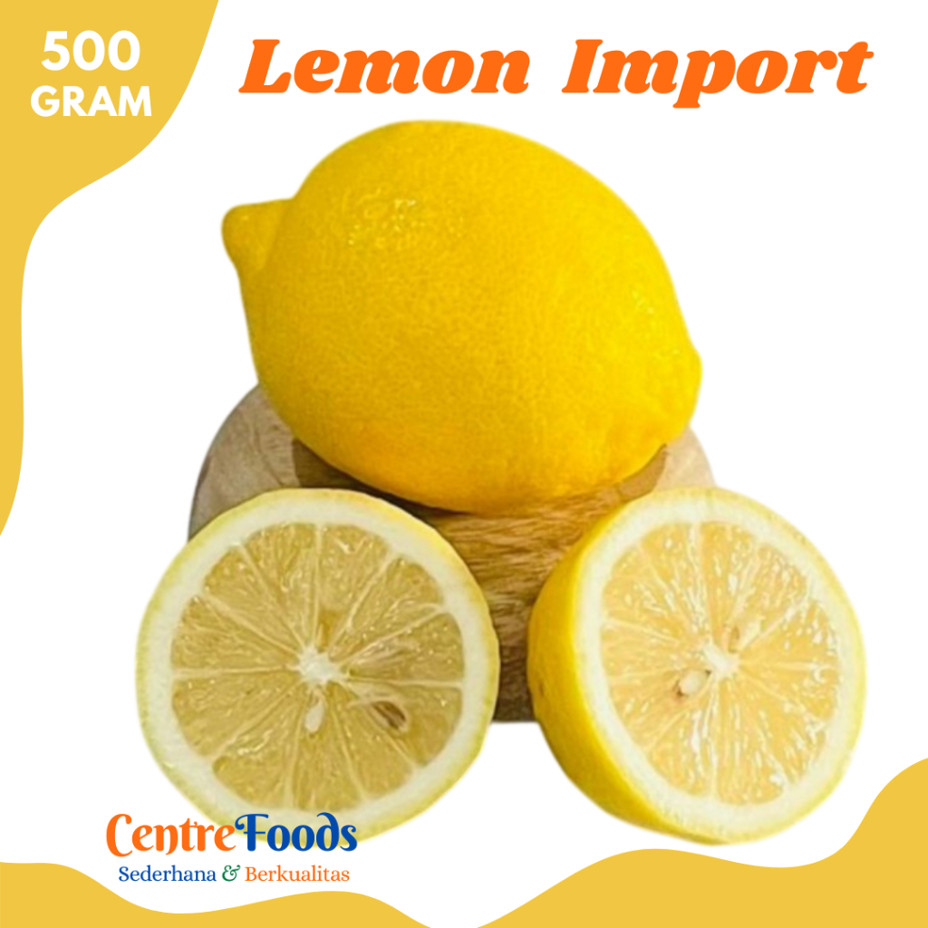 

LEMON Import - Buah Lemon California Import Fresh | 500gr [ Harga Per 0,5 Kg ]