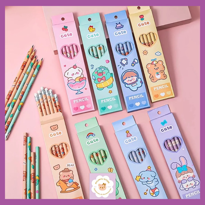 

Pensil Karakter dengan Penghapus motif Lucu Unik Cute Murah