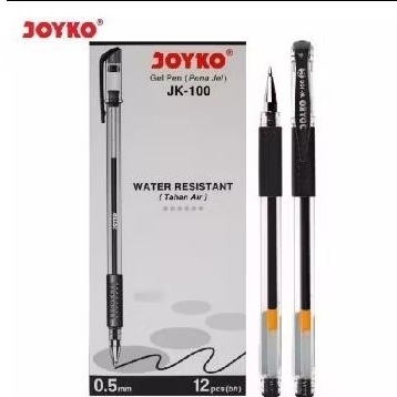 

Gel Pen Pulpen Pena Joyko JK-100 Black 0.5 mm 1 Box 12 Pcs
