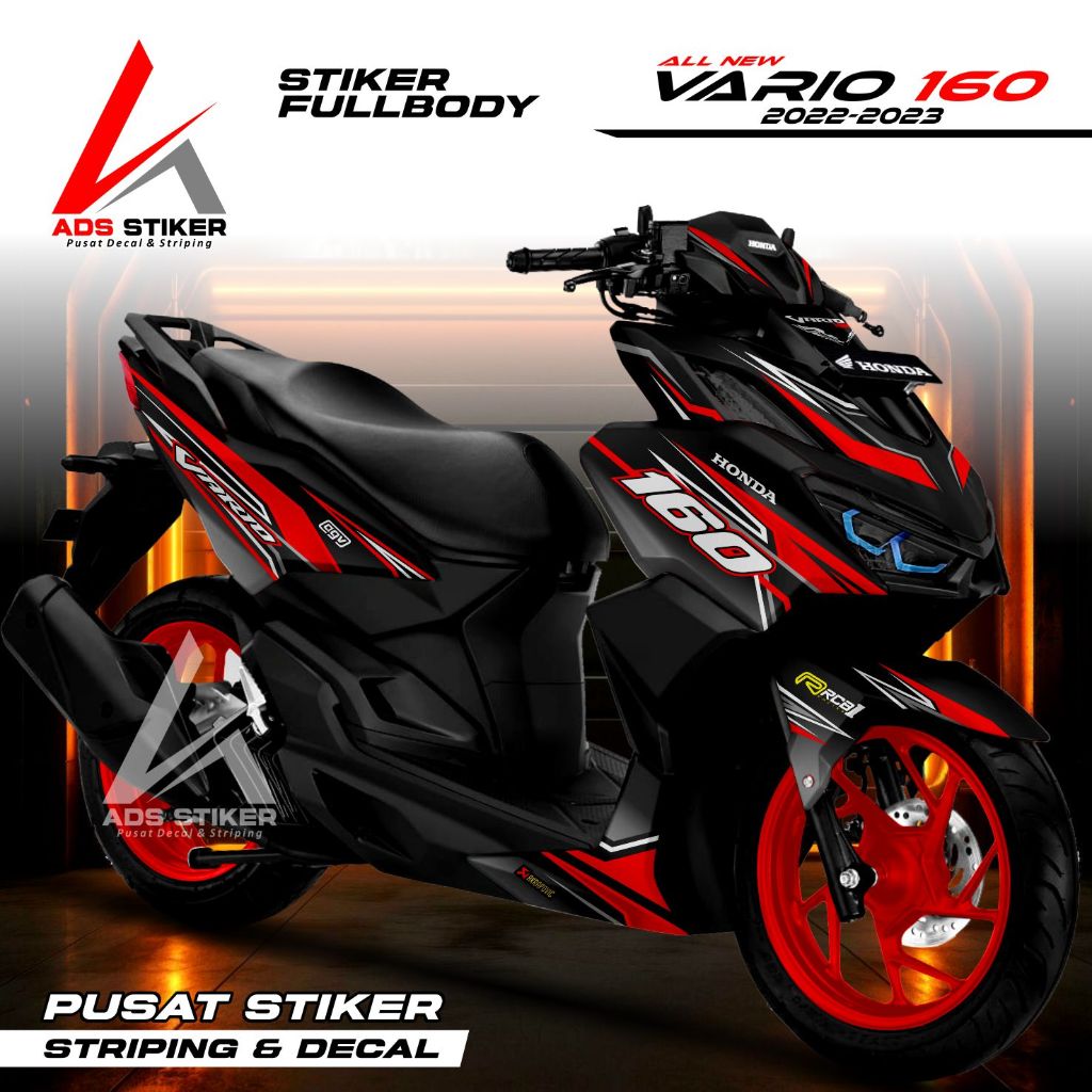 Decal stiker Vario 160 New ABS/NON ABS fullbody - Sticker Vario 160 Murah Striping Variasi list Moto
