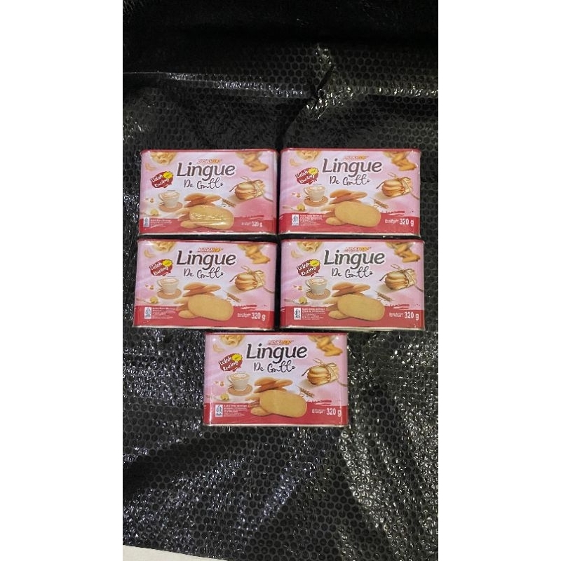 

Lidah Kucing lingue biskitop 320g 1 karton isi 6