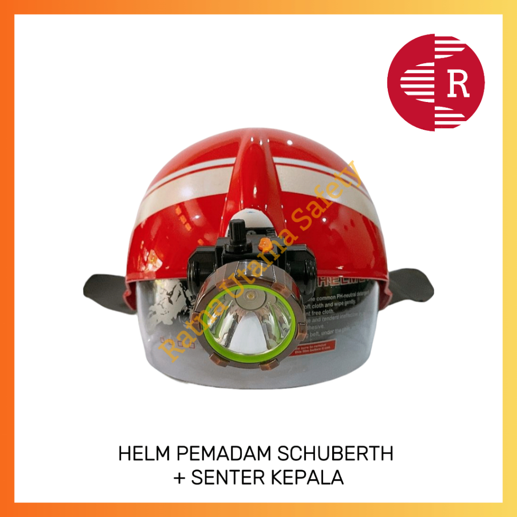 Helm Pemadam Merk JHI Type Schuberth + Senter