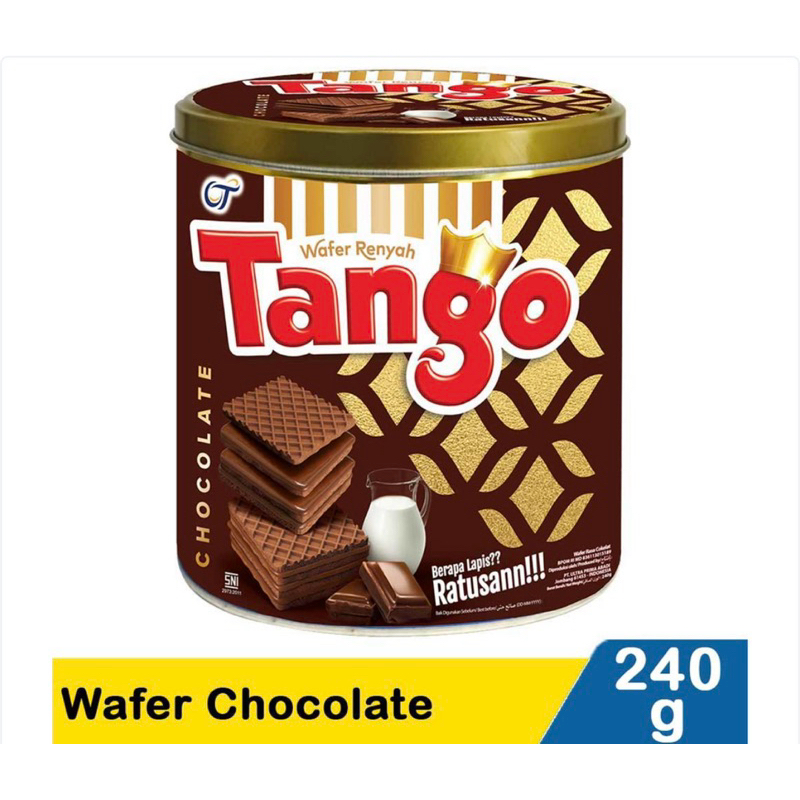 

TANGO Wafer Chocolate Kemasan Kaleng 240gr WAFER CHOCOLATE/VANILA