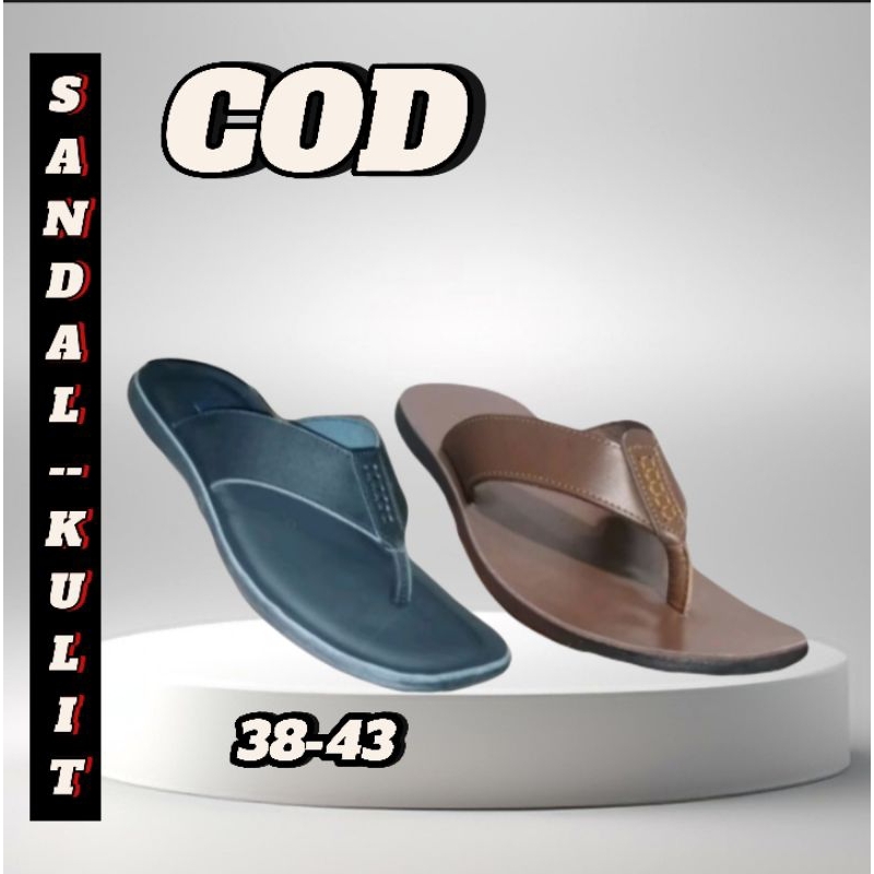 sandal kulit jepit pria kekinian sandal outdoor sandal pria jepit full kulit