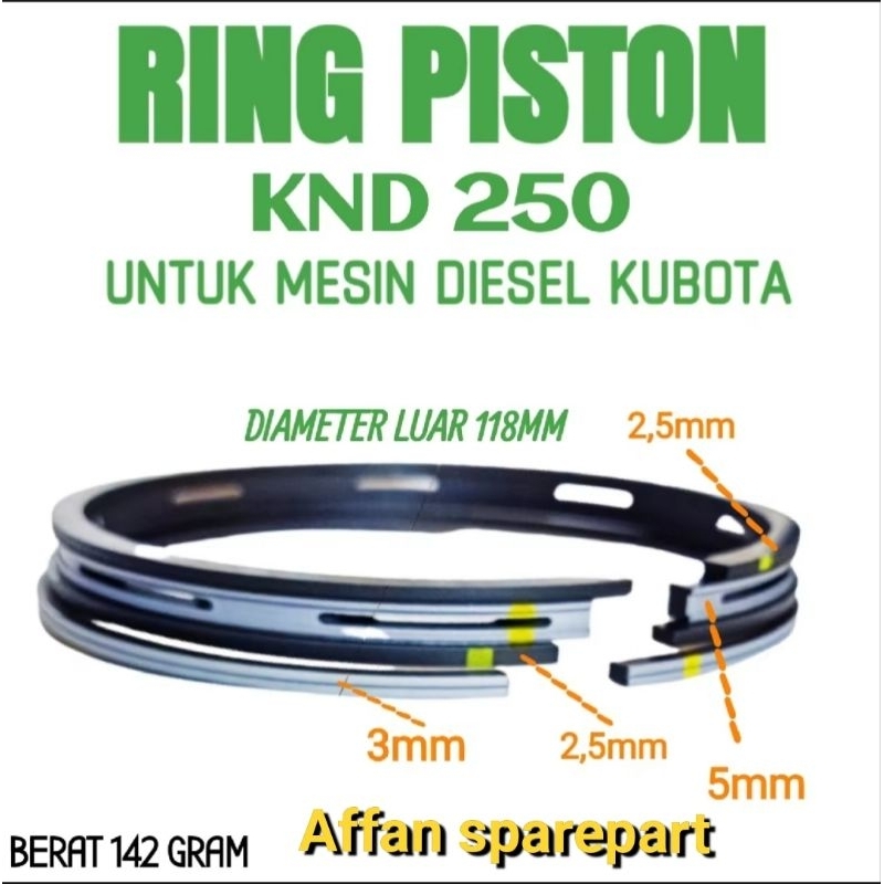 RING SET KUBOTA KND 250 RING SEHER MESIN KUBOTA KND 250