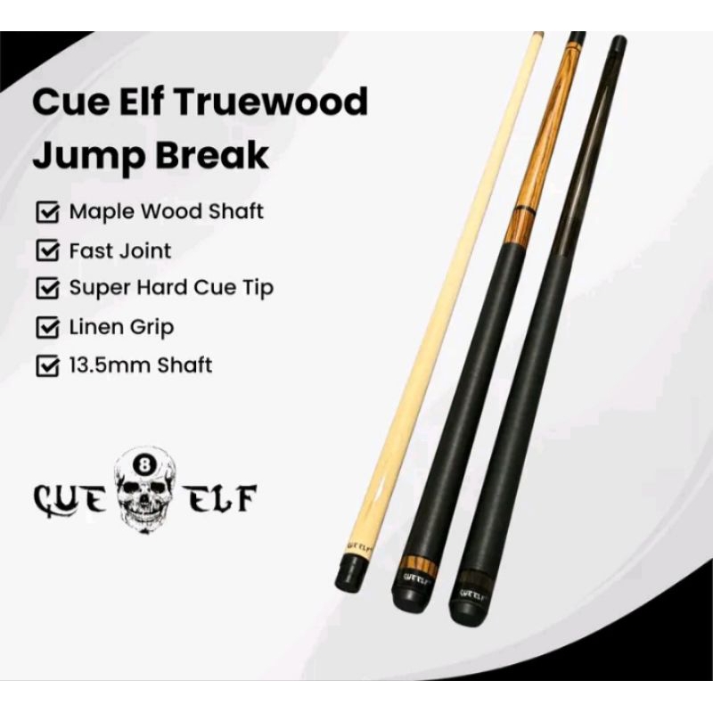 Stick Billiard Cue ELF TRUEWOOD Jump Break Cue | Stick Jump Break Cue ELF TRUEWOOD