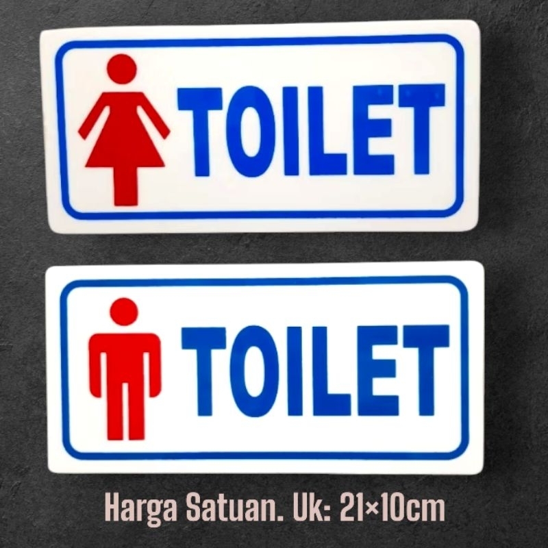 

Akrilik sign board / papan nama TOILET pria-wanita (harga sepasang)