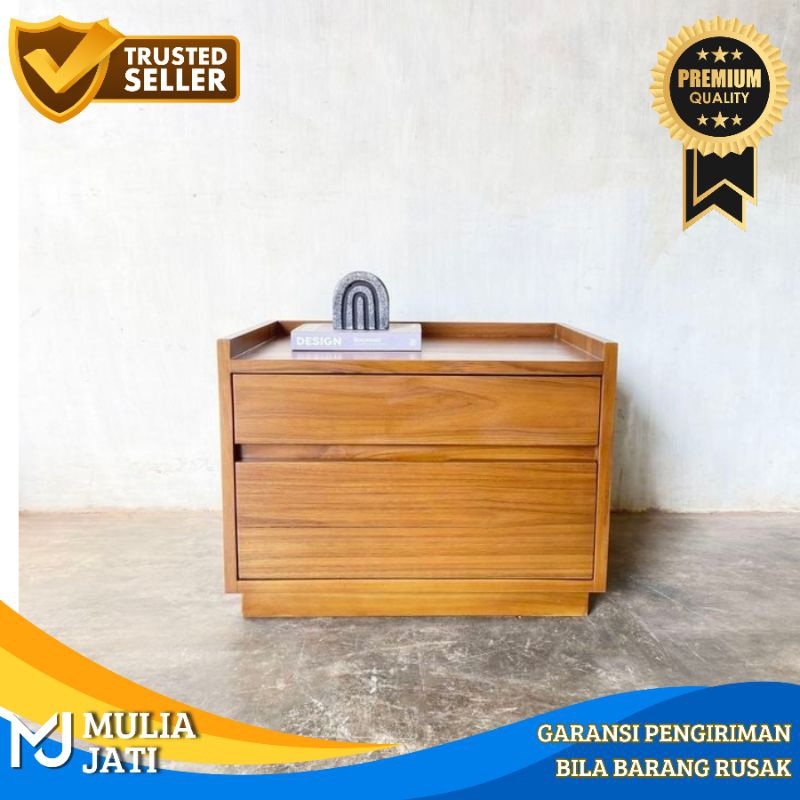 Bed side Table / Meja Samping Kayu Jati / Meja Kamar Minimalis / Meja Kecil Samping