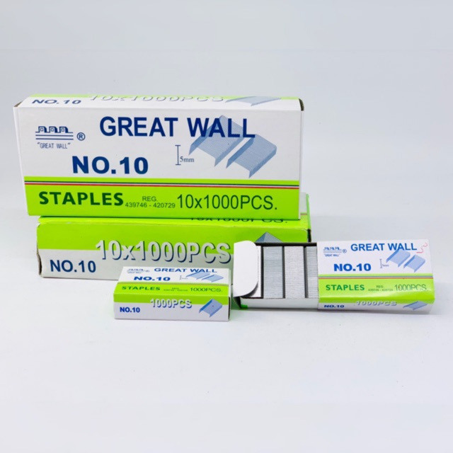 

ISI STAPLER NO 10 GREAT WALL / ISI STAPLES KECIL NO 10
