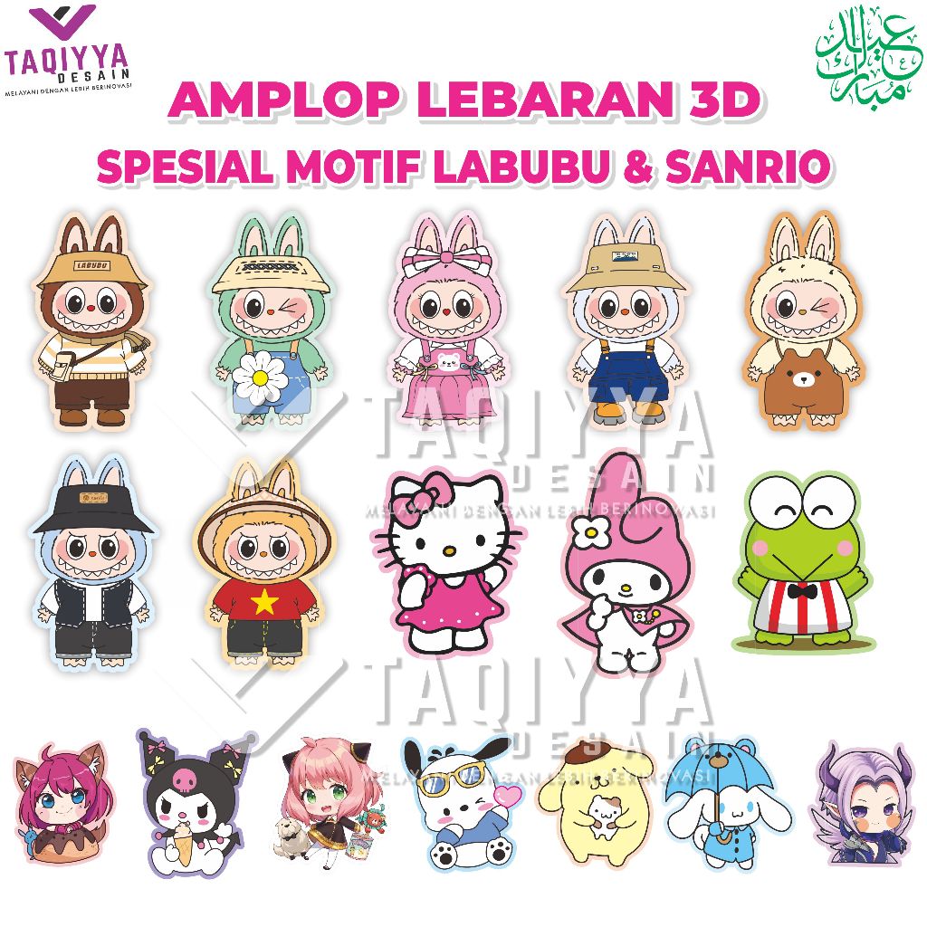 

AMPLOP 3D TEMA LABUBU DAN SANRIO ELEGANT GAMBAR TAJAM DAN TEBAL ISI 5PCS