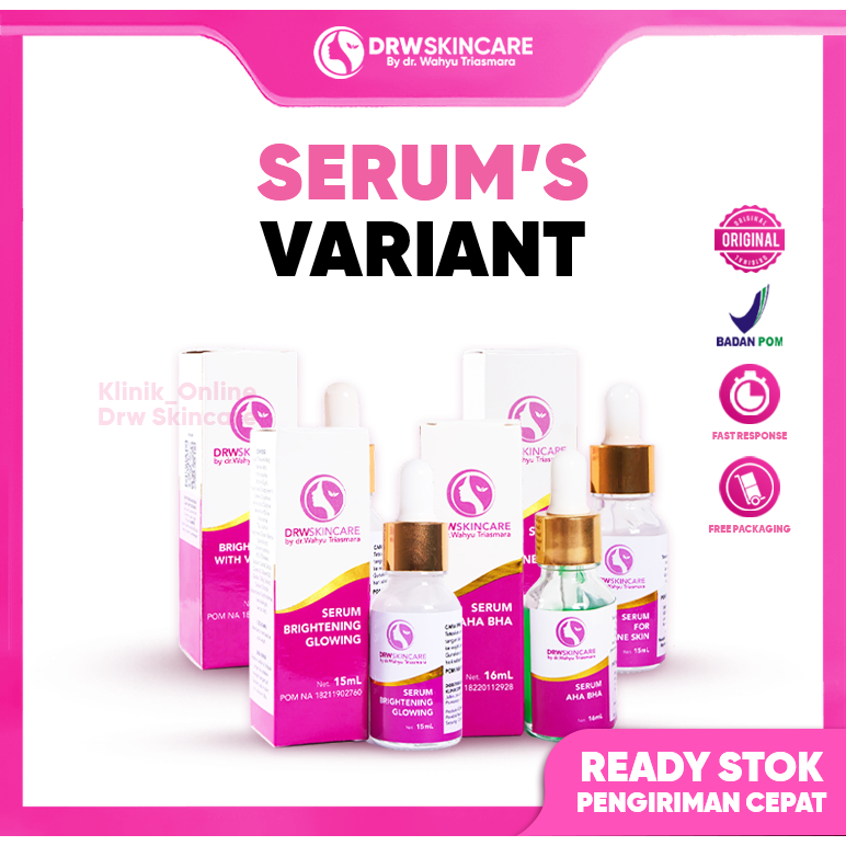 DRW Skincare Serum Wajah - Jerawat, Bekas Jerawat, Flek, Kusam, Acne, Glowing, AHA BHA, Scar