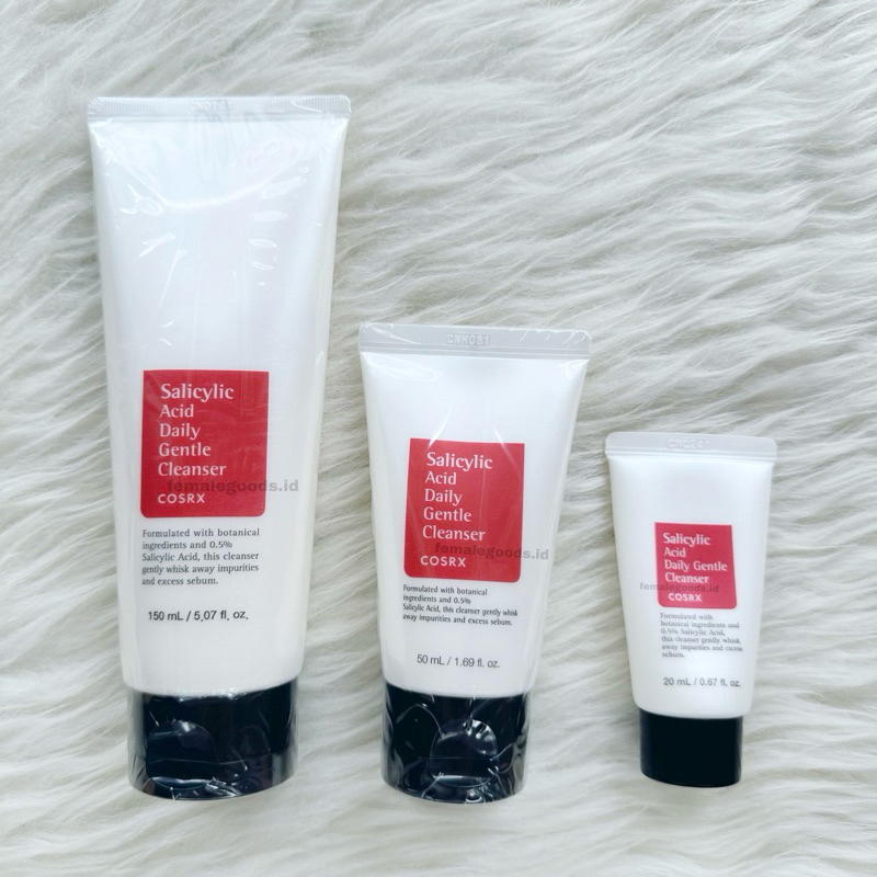Cosrx Salicylic Acid Exfoliating Cleanser 150m - 50ml Trial Sample Kit jerawat acne